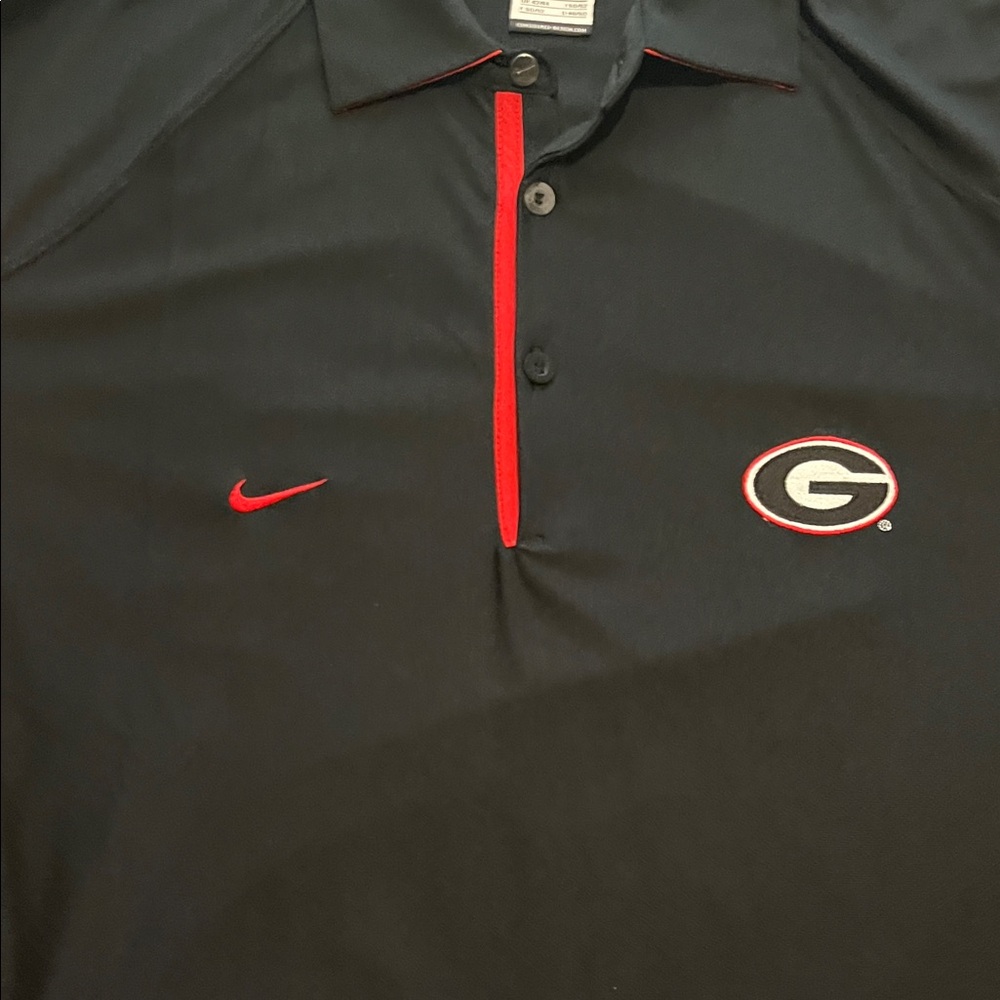 Nike Black and Red Georgia Bulldogs Polo - Picture 3 of 5